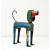Pies stojący figurka ozdoba metalowa z recyclingu